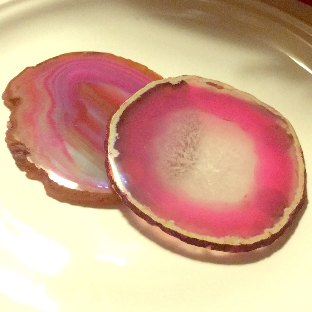 Real Geode Coaster Set of 2